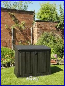 Keter Woodland Midi Store It Out Plastic Shed Garden Patio Brown Box Lockable