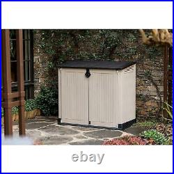 Keter Woodland Midi Store It Out Plastic Storage Shed Lockable Tools Garden NEW