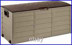 Keter XL Large Storage Shed Garden Outside Box Bin Tool Store Lockable New