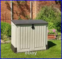 Keter XL Store-It Out Midi Outdoor Plastic Garden Storage Shed Beige Brown NEW