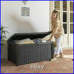 Keter XXL Large Outdoor Storage Lockable Waterproof Box Shed Garden Furniture UK