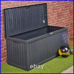 Large 750L Garden Storage Outdoor Box Plastic Utility Chest Unit Box Waterproof+