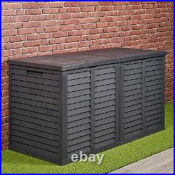 Large Black Waterproof Outdoor Patio Balcony Garden Cushion Storage Box Unit