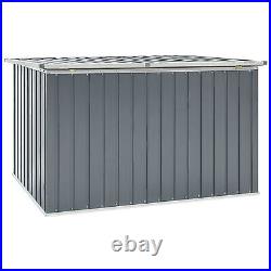 Large Outdoor Storage Box Garden Patio Steel and Plastic Chest Storage Box