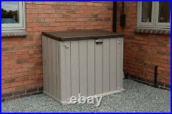 Large Plastic Garden Outdoor Mower Storage Box Shed 842 litre 1.3 x 0.75m