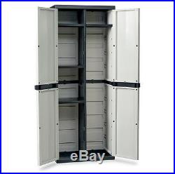 Large Storage Cabinet Garden Garage House Shed Patio Sturdy Plastic Box