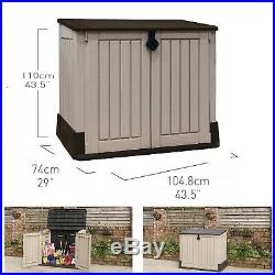 Large Storage Courtyard Shed Outdoor Plastic Garden Storage Store-It Out Bin
