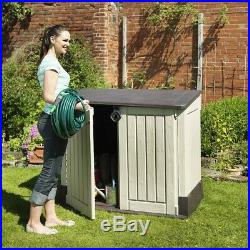 Large Storage Shed Plastic Garden Outside Bin Tool Store Outdoor Chest Box Unit