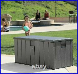 Lifetime 568 Litre Simulated Wood Look Outdoor Garden Patio Storage Deck Box