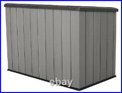 Lifetime Plastic Garden Shed Huge Horizontal Storage Space Piston Lid With Base