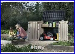 Max 1200L / 880L Outdoor Garden Storage Box Shed Bin Backyard Patio Keter Beige