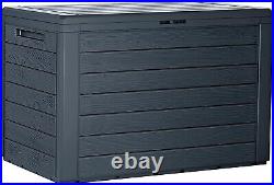 Multipurpose 140L, 190L, 280L Outdoor Garden Furniture Tools Toys Storage Boxes