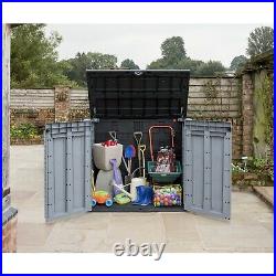 NEW Flat Pack Keter Store-it-Out Ace Outdoor Garden Bin Storage Shed 1200L Grey
