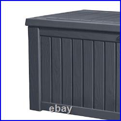 New Pillow Box Rockwood, Gray (Anthracite), 570L- Garden Storage Lockable Box