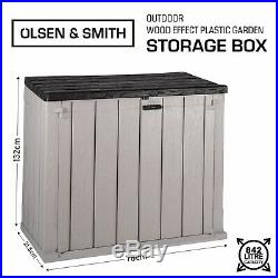 Olsen & Smith Outdoor Garden Storage Box Shed Bin Store Front Door Access 842L