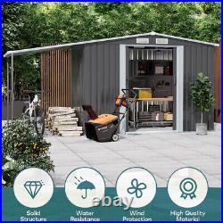 Outdoor Bicycle Shed Bike Tool Storage House with Awning 10x8'' 8x8ft 8x6ft 8x4ft