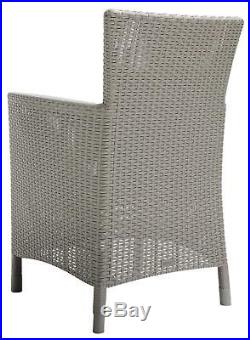 Outdoor Garden Patio Rattan Effect 2 Seater Bistro Set With Storage Table Chair
