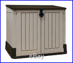 Outdoor Garden Patio Storage Box Container Chest Large Plastic Garden Shed Unit