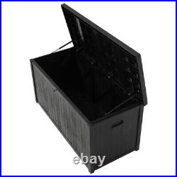Outdoor Garden Plastic Storage Utility Chest Cushion Shed Box Outside Waterproof