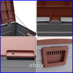 Outdoor Garden Storage Box 290L 430L Chest Cushion Plastic Shed Case Sit On Lid