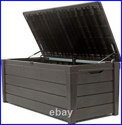 Outdoor Garden Storage Box, 454L, Weatherproof, Brown Keter Brightwood