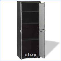 Outdoor Garden Storage Cabinet Shed with 4/3/2/1 Shelves Black & Grey NEW