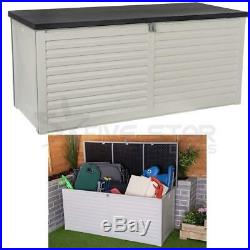 Outdoor Garden Storage Plastic Box Chest Tools Cushions Toys Lockable 510l Seat