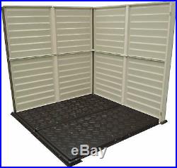 Outdoor Garden Storage Shed Tool Store Fixed Plastic Floor Secure Double Doors