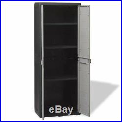 Outdoor Garden Utility Cabinet Plastic Storage Shelves Unit Box Case Cupboard UK