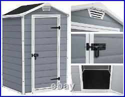 Outdoor Keter Manor Plastic Garden DYI & BBQ'S Tools Storage Shed Grey, 4 X 3 Ft