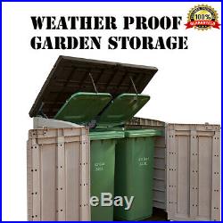 Outdoor Plastic Garden Storage Shed Bikes Tools Furniture Bins HEAVY DUTY SHEDS