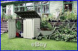 Outdoor Plastic Garden Storage Shed Box Chest Patio Store Heavy Duty Container 1