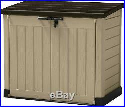 Outdoor Plastic Garden Storage Shed Wheelie Bin Keter Tool Store It Out Max New