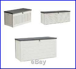 Outdoor Plastic Storage Box Garden Storage Bench (3 Sizes 270L, 390L, 680L)