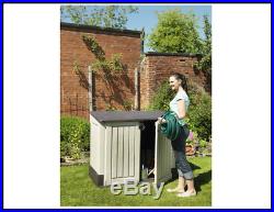 Outdoor Plastic Storage Shed Box Large Patio Garden Tools Wheelie Bins BBQ Keter
