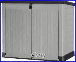 Outdoor Storage Shed, Store It Out Pro145.5 X 82 X 123Cm Beige/Brown