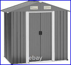 Outsunny Garden Storage Shed 6ft x 3.7ft (Grey)