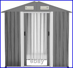 Outsunny Garden Storage Shed 6ft x 3.7ft (Grey)