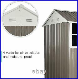 Outsunny Garden Storage Shed withDouble Door Window 8 x 6 ft Uk Free Post