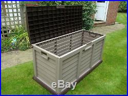 PLASTIC SHED Garden Storage Outdoor Container Patio Chest Tools Box Heavy Duty