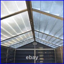 Palram 6x3 Skylight Grey Deco Apex Garden Plastic Shed Outdoor Storage Unit