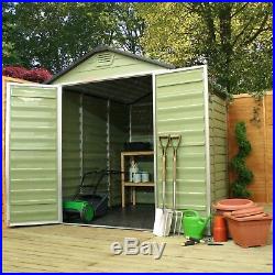 Palram Plastic Green Garden Shed 8x6 Gabled Storage Unit UV Treated 8ft 6ft