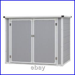 Panana Plastic Garden Storage Shed House Tool Utility Chest Shed Box 4.56x2.3f