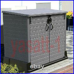 Plastic Garden 850L Waterproof Storage Box Lockable Shed Bike Bin Tool Outdoor