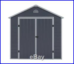 Plastic Garden Outdoor Storage SHED Apex Grey. FREE DELIVERY UK MAINLAND