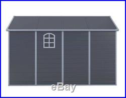 Plastic Garden Outdoor Storage SHED Apex Grey. FREE DELIVERY UK MAINLAND