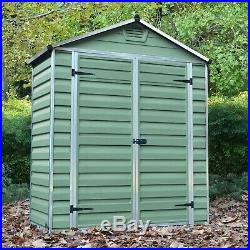 Plastic Garden Shed 3x6 Outdoor Storage Building Apex Roof 3ft 6ft