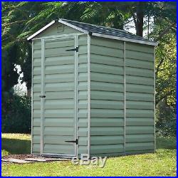 Plastic Garden Shed 4x6 Outdoor Storage Building Apex Roof 4ft 6ft