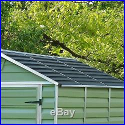 Plastic Garden Shed 5x6 Outdoor Storage Building Apex Roof 5ft 6ft