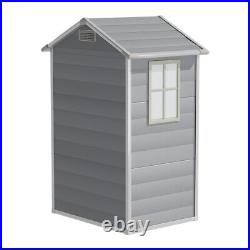 Plastic Garden Storage Shed Plastic House, Grey, 4ft x 3ft